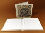 Full colour cover printing on a light brown coarse linen digipak