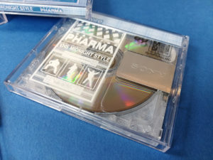 Clear MiniDisc with white on-body printing