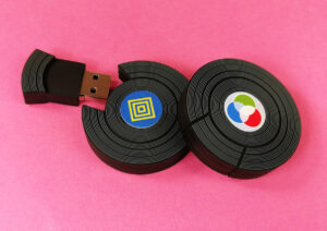 Mini vinyl-look USBs