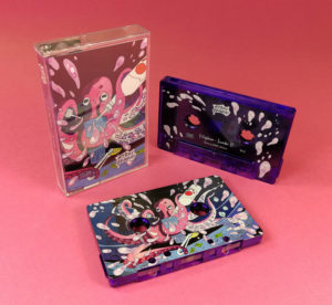 Transparent purple cassette tapes with full coverage, full colour on-body UV-LED printing
