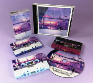 Sky blue, Tanzania purple and blackberry purple tapes with full coverage on boy printing, plus matching CDs in jewel cases