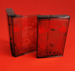 Red on-body UV-LED printing on our clear brown smokey cassette cases