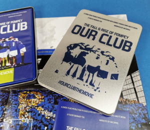 Portsmouth Football Club DVD in both 2 page wallets and special DVD case in printed metal tins with posters and booklets