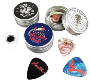 Custom printed guitar pick tins