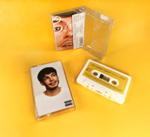 Cassettes with stickers and J-cards produced for Rex Orange County and his 'Pony' album