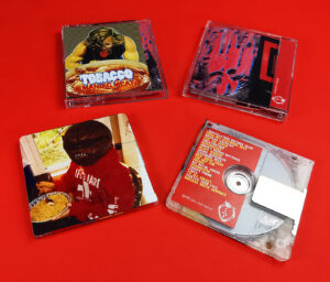 TOBACCO "Maniac Meat" MiniDiscs produced for the Rad Cult label