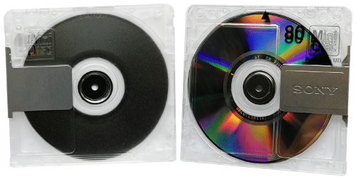 MiniDisc duplication and production in compact jewel cases - Band CDs