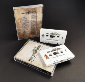 Final Fantasy Tactics double cassette tape set in our tall double stacked tape cases