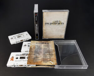 Final Fantasy Tactics double cassette tape set in our tall double stacked tape cases