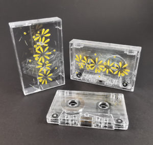 Clear prison cassettes with on-body full colour and spot gloss printing, plus tape cases with on-body full colour printing for stunning effect