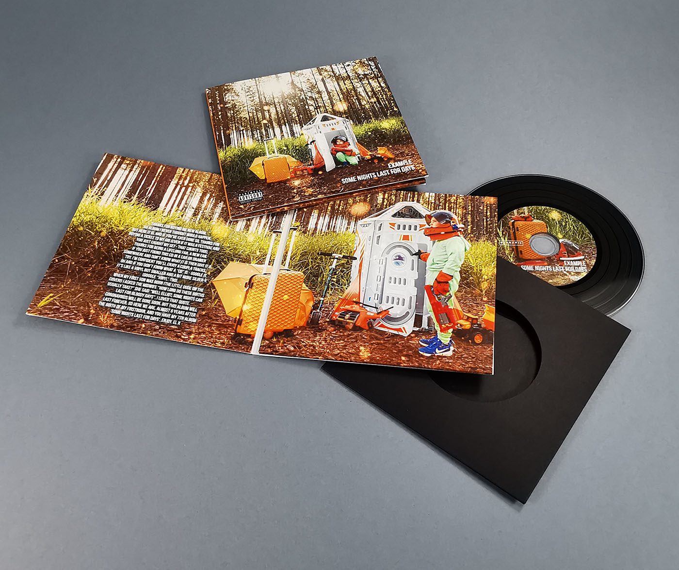 Record style Vinyl CDs In Record style Card Sleeves With Outer Printed 
