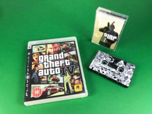 Grand Theft Auto style tapes produced for 'Slap'
