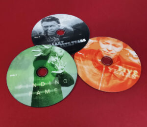 Printed DVDs produced for a David Bowie trilogy on the BBC