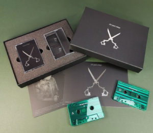 She Past Away double cassette tape box set with silver foil lid printing