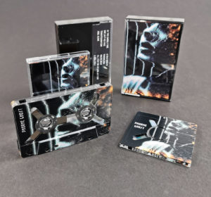 Clear prison cassettes and MiniDiscs with custom on-body printing with partial clear reveals