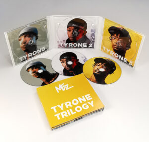 Triple CD digipak with three disc trays and six panels of print