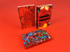 Red cassette shells with full colour on-body print in O-cards