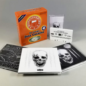 Custom 'soda box' set with three CDs in digipaks and a jewel case, plus a cassette tape