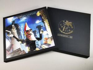 12 inch vinyl black boxset with full colour UV-LED lid printing and gold hot foil print base