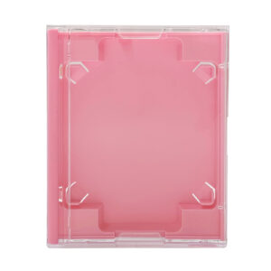 Full size MiniDisc case with a light pink inner tray