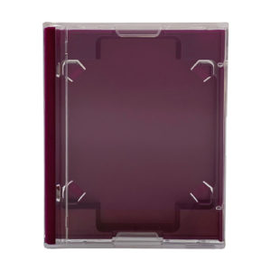 Full size MiniDisc case with a purple inner tray