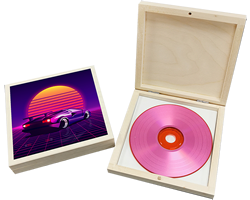Printed wooden CD box sets for CDs in wallets