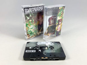 Black cassette tapes with on-body printing