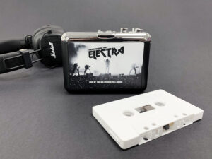 Portable stereo cassette tape player with full colour on-body printing