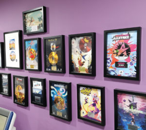 Award frames produced for games companies