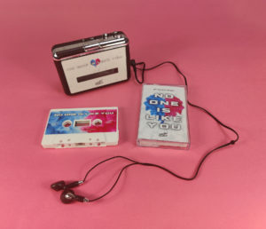 Printed cassette tape player and tapes