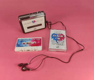 Printed cassette tape player and tapes