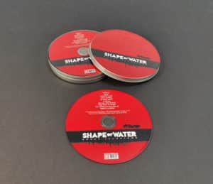 CDs in metal tins with full colour on-body top and base printing