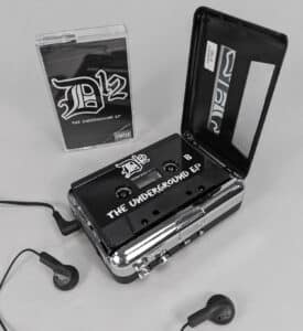 Custom printed Walkmans and cassette tapes for the band D12