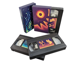 VHS tape duplication in printed card slipcases