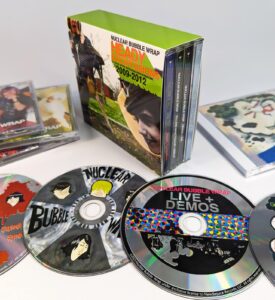 Quad CD jewel case set for Nuclear Bubble Wrap, Heady Exxxplosions 2009-2012