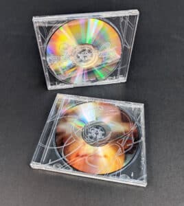 CD jewel case with front and rear on-case printing