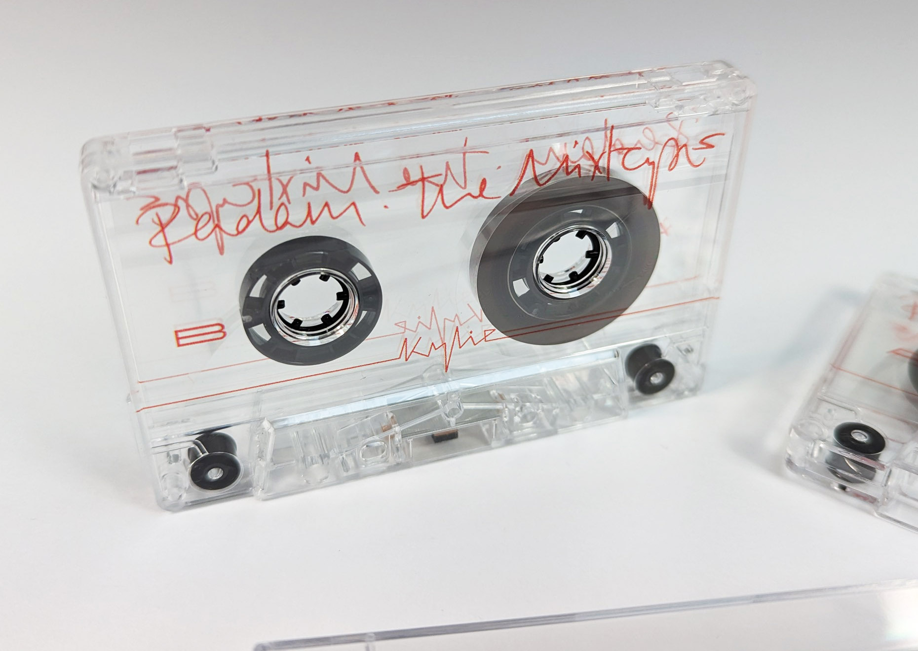 Clear prison tapes with red on-body printing