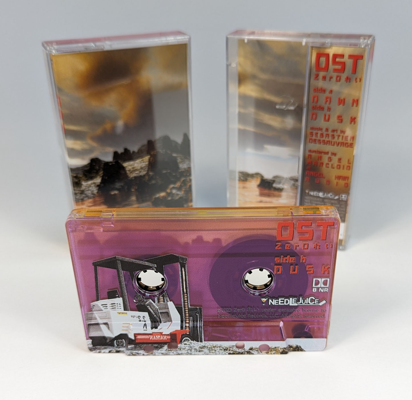 Full coverage on-cassette printing with a partial white base (for opaque areas) for OST