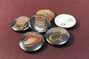 25mm round button badges in 4 designs